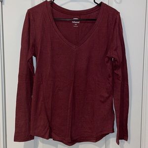 Dark Maroon Longsleeve Tee